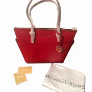 Michael Kors Cherry Red Tote (BRAND NEW)